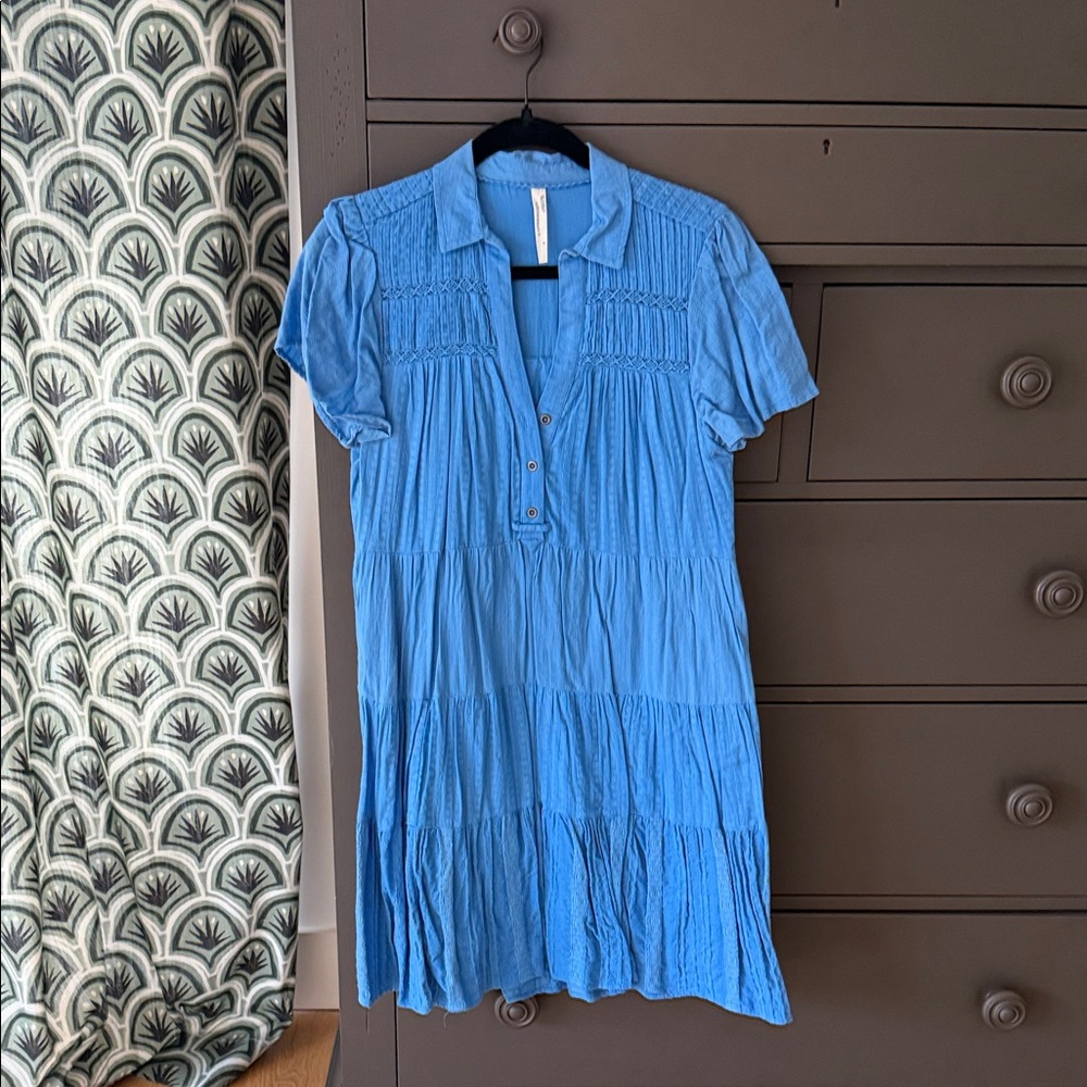 Anthropologie Light Blue Mini Dress